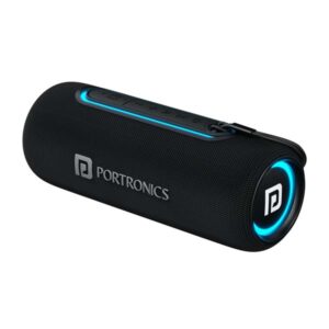 Portronics Resound 2 15W HD Sound Portable Wireless Bluetooth Speaker, in-Built Mic, RGB Lights, TWS Connectivity, Bluetooth v5.3, IPX5 Water Resistant, Type C Charging Port (Black)