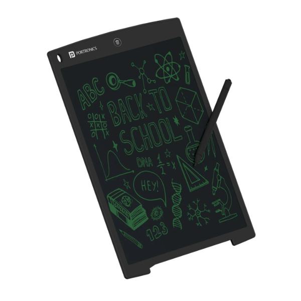 Portronics-Ruffpad-12M-Re-Writable-LCD-Writing-Pad-30.4cm-12-inch.jpg Portronics Ruffpad 12M Re-Writable LCD Writing Pad 30.4cm (12 inch), Black - Image 1