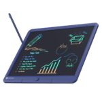 Portronics Ruffpad 15M 15Inch (38.1cm) Re-Writable Multicolor LCD Writing Pad with Smart Lock (Blue)