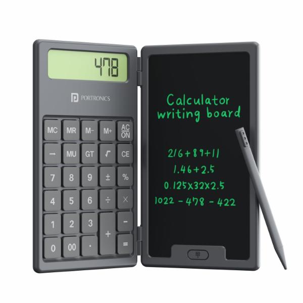 Portronics Ruffpad Calc 2-in-1 Calculator & LCD Writing Pad Portronics Ruffpad Calc 2-in-1 Calculator & LCD Writing Pad