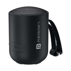 Portronics Soundpot 20W Wireless Bluetooth Portable Speaker with 360° immersive Sound (Black)