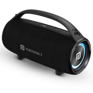 Portronics Thunder 2.0 60W Wireless Bluetooth Party Speaker with Dual Passive Radiator (Black)