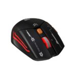 Portronics Vader Max Wireless Rechargeable Mouse, Bluetooth 5.3 & 2.4 GHz Dual Mode, 6-Button Control, Adjustable DPI Up to 2400, Ergonomic, Universal Compatibility for Laptop, Desktop, Gaming(Black)