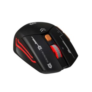 Portronics Vader Max Wireless Rechargeable Mouse, Bluetooth 5.3 & 2.4 GHz Dual Mode, 6-Button Control, Adjustable DPI Up to 2400, Ergonomic, Universal Compatibility for Laptop, Desktop, Gaming(Black)