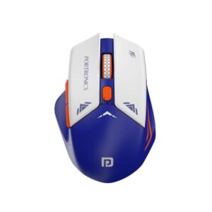 Portronics Vader Pro Wireless Gaming Mouse with 2.4 GHz Receiver, 6 Buttons, Thumb Support, High-Precision Tracking, Ergonomic Comfort, Adjustable Optical DPI for Laptop, PC, Mac(Blue)