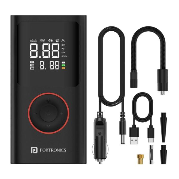 Portronics Vayu 2-in-1 Tyre Inflator Portronics Vayu 2-in-1 Tyre Inflator