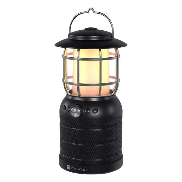 Portronics ilumi II 16W HD Sound Bluetooth Speaker With LED Lamp, Upto 5 Hrs Playtime, 2 LED Lantern Lamp Mode, Bluetooth V5.3, USB Port, Integrate Handle, Water Resistant, Type C Fast Charging (Black) Portronics ilumi II 16W HD Sound Bluetooth Speaker With LED Lamp, Upto 5 Hrs Playtime, 2 LED Lantern Lamp Mode, Bluetooth V5.3, USB Port, Integrate Handle, Water Resistant, Type C Fast Charging (Black)