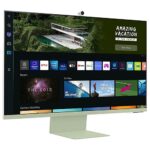 Samsung 32inch M8 UHD 4K Smart Monitor with Streaming TV and SlimFit Camera Included - Spring Green - Image 2