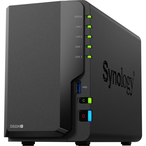 Synology DiskStation DS224+ Network Attached Storage Drive (Black) Synology DiskStation DS224+ Network Attached Storage Drive (Black)