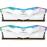 TeamGroup DELTA RGB 64GB (32GBx2) 6000MHz CL30 DDR5 DESKTOP MEMORY WHITE