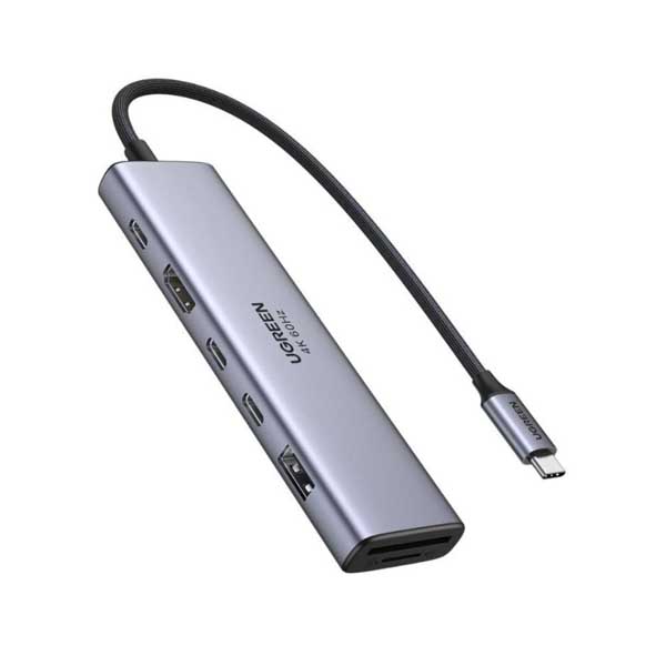 Ugreen-45521-7-in-1-USB-C-Hub-4K-HDMI-Multiport-Adapter-with-100W-PD-CM511-1.jpg Ugreen 45521 7 in 1 USB-C Hub 4K HDMI Multiport Adapter with 100W PD (CM511) - Image 1