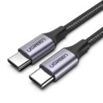 Ugreen US161 USB 3.1 Type C Male to Type C Male Cable Nickel Plating Aluminum Shell 1.5m (Gray 50751)