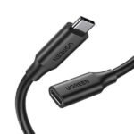 Ugreen US353 USB-C Male to USB-C Female Gen2 5A Extension Cable 1m (Black)-10387