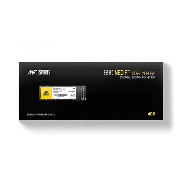 Ant Esports 690 Neo FP 4GB DDR4 2666MHz Laptop RAM Ant Esports 690 Neo FP 4GB DDR4 2666MHz Laptop RAM