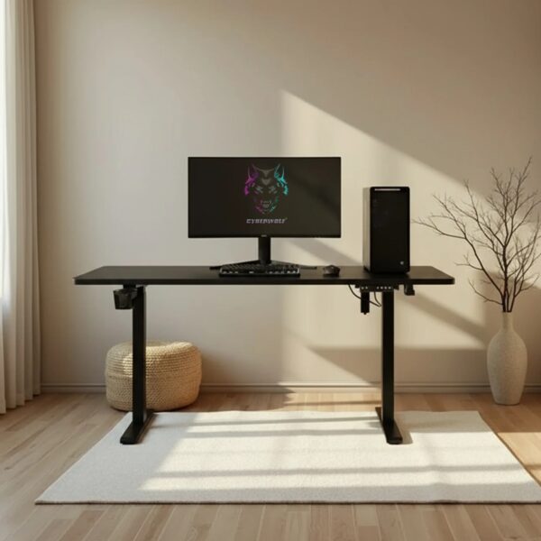 Cyberwolf Hydraulic Gaming Table XXL (1600mm x 600mm) Black