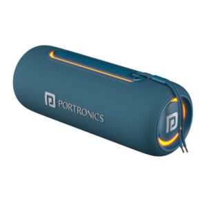Portronics Resound 2 15W HD Sound Portable Wireless Bluetooth Speaker, in-Built Mic, RGB Lights, TWS Connectivity, Bluetooth v5.3, IPX5 Water Resistant, Type C Charging Port (Blue)