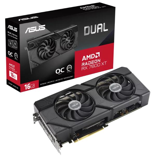ASUS Dual Radeon RX 7800 XT OC Edition 16GB GDDR6 ASUS Dual Radeon RX 7800 XT OC Edition 16GB GDDR6