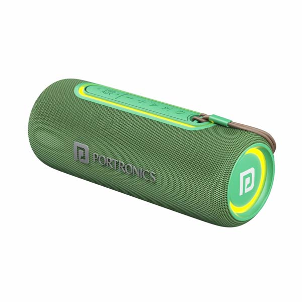 Portronics Resound 2 15W HD Sound Portable Wireless Bluetooth Speaker, in-Built Mic, RGB Lights, TWS Connectivity, Bluetooth v5.3, IPX5 Water Resistant, Type C Charging Port (Green) Portronics Resound 2 15W HD Sound Portable Wireless Bluetooth Speaker, in-Built Mic, RGB Lights, TWS Connectivity, Bluetooth v5.3, IPX5 Water Resistant, Type C Charging Port (Green)