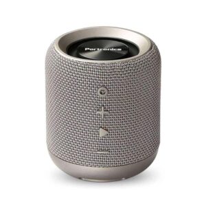 Portronics SoundDrum 10W Portable Bluetooth Stereo Speaker with Powerful Bass, Aux 3.5 mm, In-Built Mic, FM Radio, 6-7 Hrs Playtime (Grey)