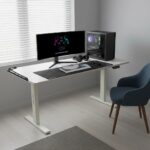 Cyberwolf Hydraulic RGB Gaming Table Regular (1100mm x 600mm) White