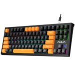 AULA F3032 Wired RGB Backlight Mechanical Gaming Keyboard | Orange + Black