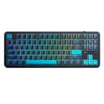 AULA F87 Wireless Tri Mode (2.4GHz/Type-C/BT) RGB Mechanical Gaming Keyboard |Blue+Black+Cyan, Graywood V4 Switch (F87CW)