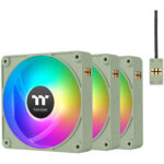 Thermaltake CT120 EX ARGB Sync PC 120mm Cooling Fan (3-Fan Pack, Matcha Green)
