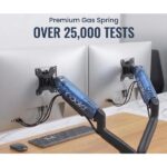Indalio Gas Spring Dual Monitor Arm Desk Mount for 13-32 Inch Monitors - Image 2