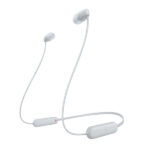 Sony WI-C100 Wireless Headphones in-Ear Bluetooth Headset with mic for Phone Calls (White)
