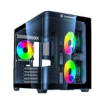 CONSISTENT GAMING PC CASE (CIG2007) LEGENDOR BLACK including two 12cm ARGB fans on the motherboard plate and an additional 12cm ARGB rear fan