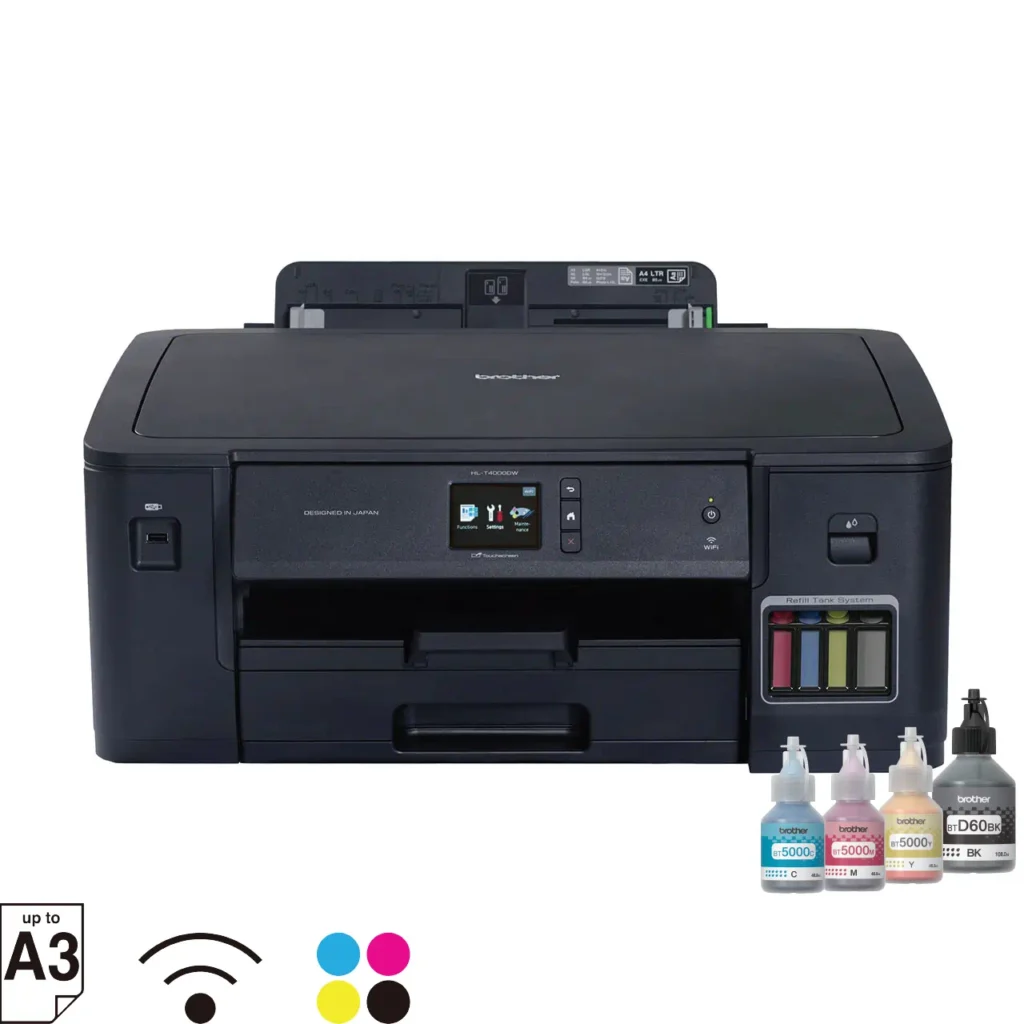 Brother HL-T4000DW A3 Inkjet Printer, Refill Ink Tank Wireless Duplex Print