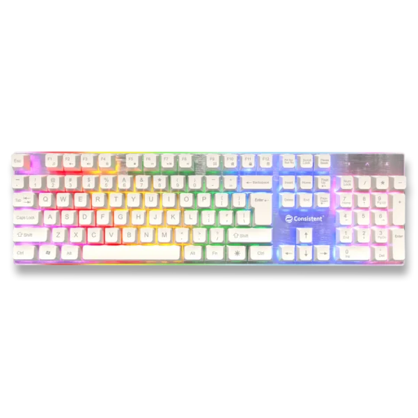 Consistent Waves Gaming Wired & Mac Support Keyboard, USB Plug-and-Play, Keystrokes, Copper Wired, Stylish Slim Design, 1.5m Cable Length