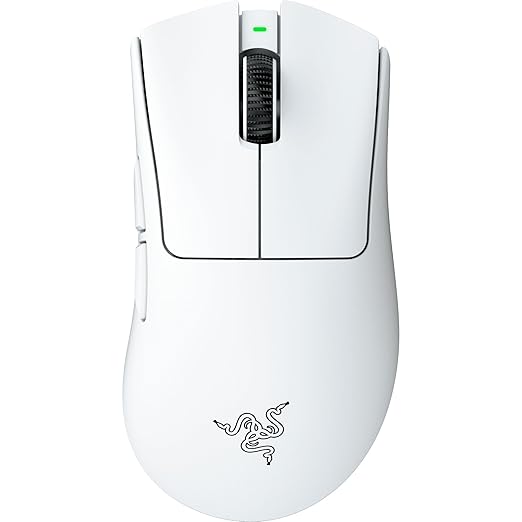 61puImkKkfL._SX522_.jpg Razer DeathAdder V4 Pro Wireless Gaming Mouse (White) - Image 1