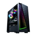 Consistent Auralight Gaming Cabinet 2011 | Support : Micro ATX/ATX/ITX | RGB LED Infinity Light Panel | with Tempered Glass Side Panel