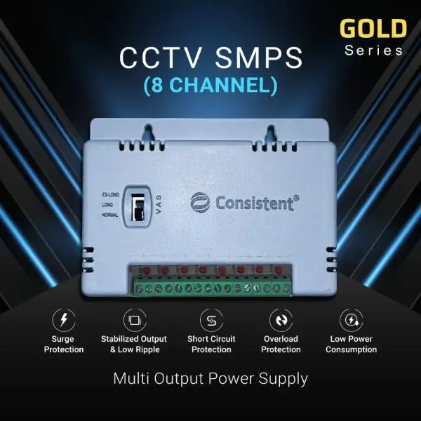 Consistent-CCTV-8-Channel-SMPS-CT-CPS-08P-S Consistent CCTV 8 Channel SMPS (CT-CPS-08P-S) - Image 1