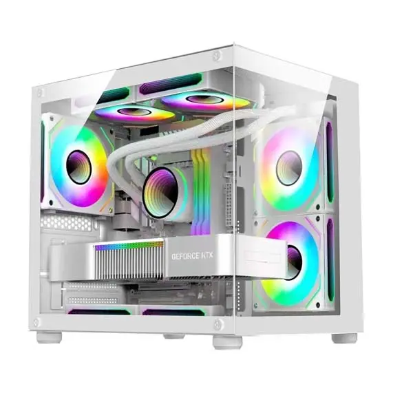 Consistent-Gaming-PC-Case-CIG2005-White-Sniper-Gaming-Cabinet-for-Video-Games-Compact-Design-Rear-Rainbow-Fans-1 Consistent Gaming PC Case (CIG2005) White Sniper Gaming Cabinet for Video Games, Compact Design Rear Rainbow Fans - Image 1