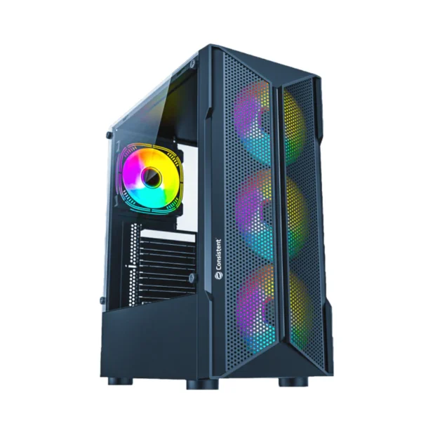 Consistent Inferno Gaming Cabinet 2002 | Support : Micro ATX/ Mini ATX / ATX Motherboard | Case Size(+Front panel): 350*185*410mm | Side Panel : Left Aryclic ,Right 0.4mm SPCC