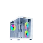 CONSISTENT GAMING PC CASE (CIG2007) LEGENDOR White including two 12cm ARGB fans on the motherboard plate and an additional 12cm ARGB rear fan