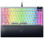 Razer BlackWidow V4 75% Hot-swap Enabled Mechanical Gaming Keyboard (Phantom White)