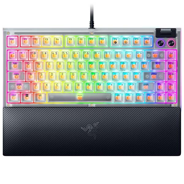 Razer-BlackWidow-V4-75-Hot-swap-Enabled-Mechanical-Gaming-Keyboard-Phantom-White-1.jpg Razer BlackWidow V4 75% Hot-swap Enabled Mechanical Gaming Keyboard (Phantom White) - Image 1