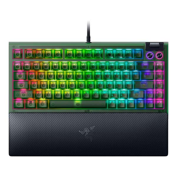 Razer-BlackWidow-V4-75-Mechanical-Gaming-Keyboard-Phantom-Green-1.jpg Razer BlackWidow V4 75% Mechanical Gaming Keyboard (Phantom Green) - Image 1