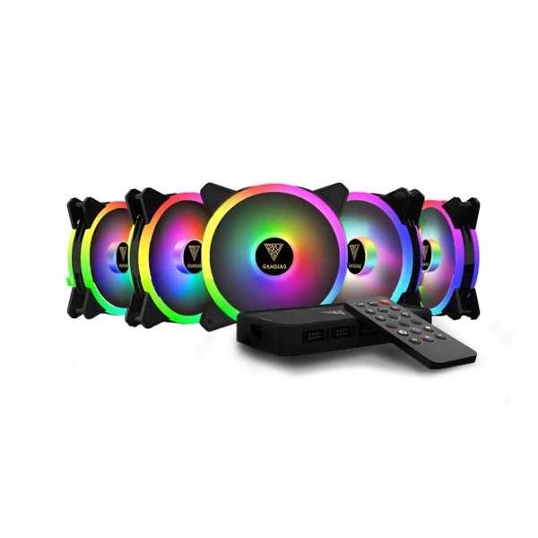 Gamdias-Aeolus-M2-1205R-ARGB-Cabinet-Fan-1.jpg Gamdias Aeolus M2-1205R ARGB Cabinet Fan (Five Pack) - Image 1
