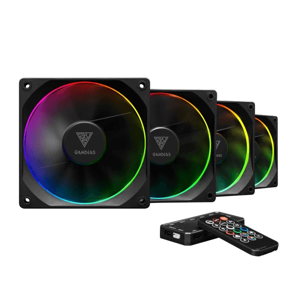 Gamdias-Aeolus-M3-1204R-120mm-PWM-ARGB-Cabinet-Fan-Four-Pack-1.jpg Gamdias Aeolus M3-1204R – 120mm PWM ARGB Cabinet Fan (Four Pack) - Image 1