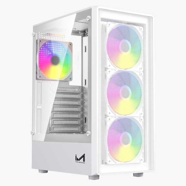 ICEMASTER TORRENT ATX Mid Tower Gaming Cabinet (White) ICEMASTER TORRENT ATX Mid Tower Gaming Cabinet (White) - Image 1
