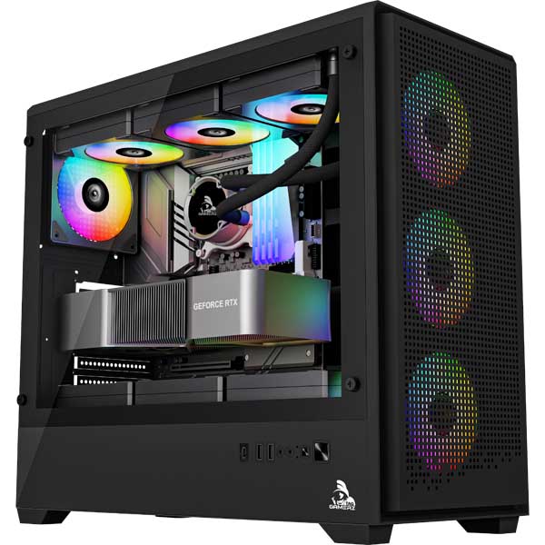 TAG Gamerz Nebula ATX Mid-Tower 3 ARGB Fans Cabinet (Black) - Image 1