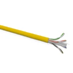 Cat 6 UTP 4P Solid Cable 24AWG FRPVC CM Yellow 305 Mtrs
