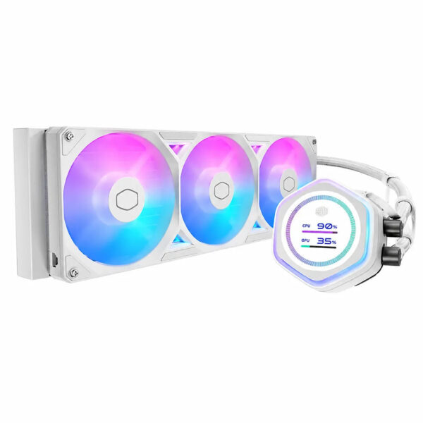 Cooler Master MasterLiquid Atmos II LCD 240mm AIO Liquid CPU Cooler - White