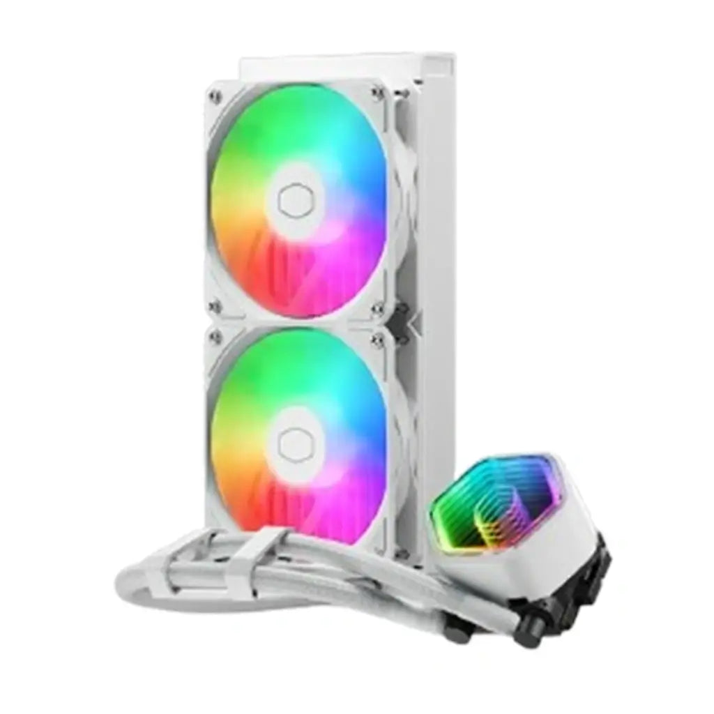 cooler-master-masterliquid-core-nex-240-argb-aio-liquid-cpu-cooler-white.jpg Cooler Master MasterLiquid Core Nex 240 ARGB AIO Liquid CPU Cooler - White - Image 1