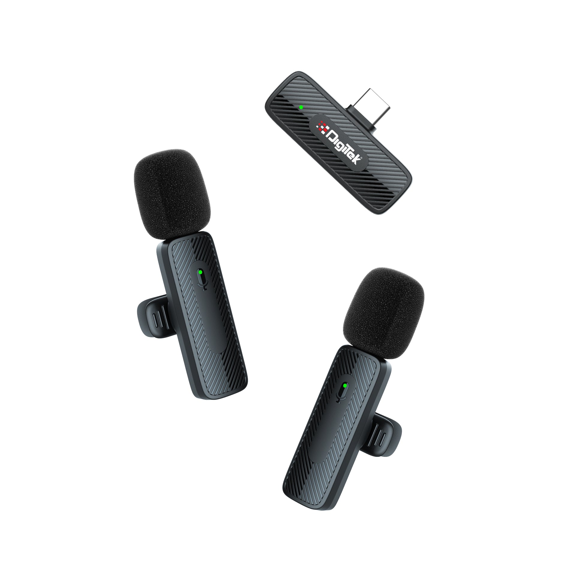 digitek-dwm-008-pro-wireless-microphone-receiver-with-type-c-connector-.jpg Digitek (DWM 008 PRO) Wireless Microphone & Receiver with Type-C Connector, 2x Mic System, 2.4GHz Frequency, 4Hr Battery, 20m Range, For Android Devices, Ideal for Voice... - Image 1