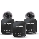 Digitek (DWM 101) Wireless Microphone System with ANC Noise Reduction, 360° Sound Capture, 100M Range, Upto 12 Hrs Working Time, for DSLR Camera, Android & iOS Smartphones,...